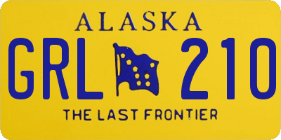 AK license plate GRL210