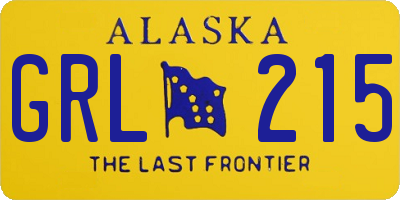 AK license plate GRL215