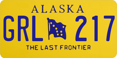 AK license plate GRL217