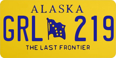 AK license plate GRL219