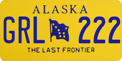 AK license plate GRL222