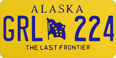 AK license plate GRL224