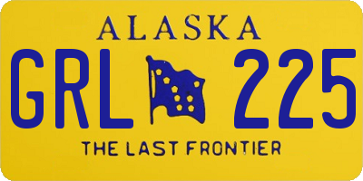 AK license plate GRL225