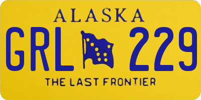 AK license plate GRL229