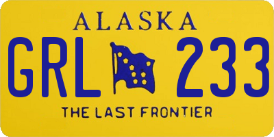 AK license plate GRL233