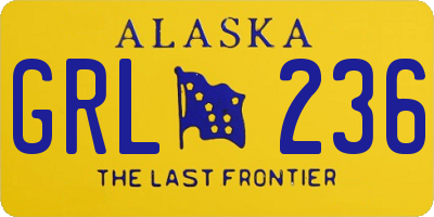 AK license plate GRL236