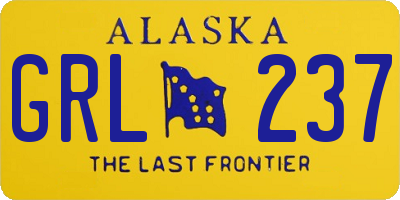 AK license plate GRL237