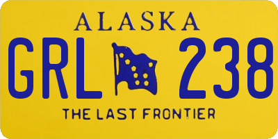 AK license plate GRL238