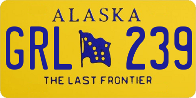 AK license plate GRL239