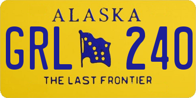 AK license plate GRL240