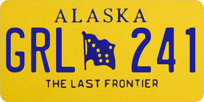 AK license plate GRL241