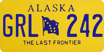 AK license plate GRL242