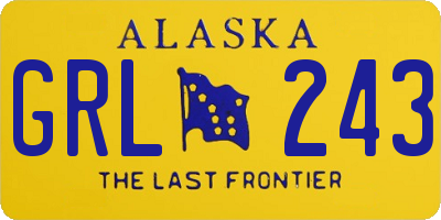 AK license plate GRL243