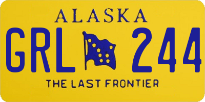 AK license plate GRL244