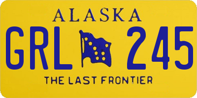 AK license plate GRL245