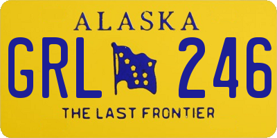 AK license plate GRL246