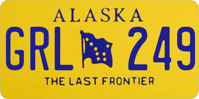 AK license plate GRL249