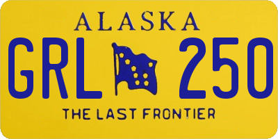 AK license plate GRL250