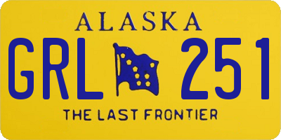 AK license plate GRL251