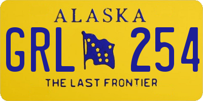 AK license plate GRL254