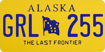 AK license plate GRL255