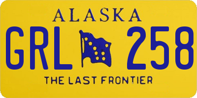 AK license plate GRL258