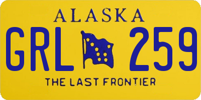 AK license plate GRL259