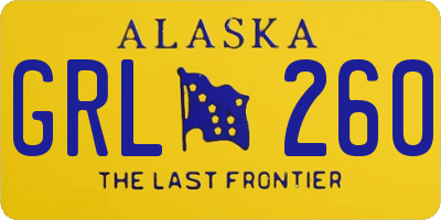 AK license plate GRL260