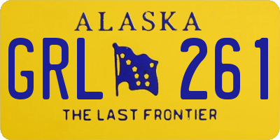 AK license plate GRL261