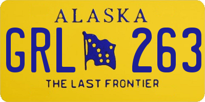 AK license plate GRL263