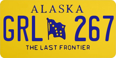 AK license plate GRL267