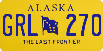 AK license plate GRL270