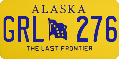 AK license plate GRL276