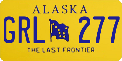 AK license plate GRL277