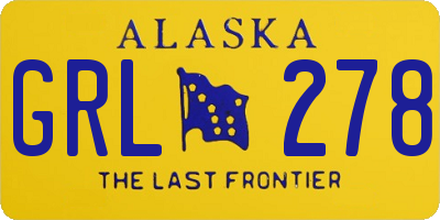 AK license plate GRL278