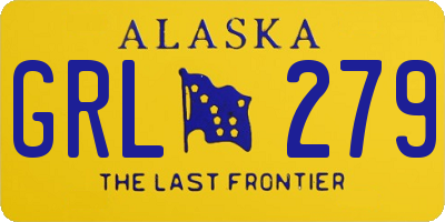 AK license plate GRL279