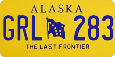 AK license plate GRL283