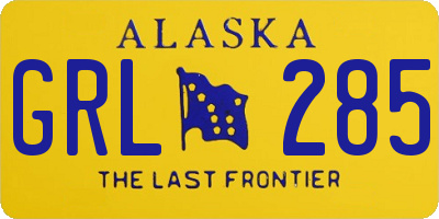 AK license plate GRL285