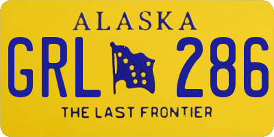 AK license plate GRL286