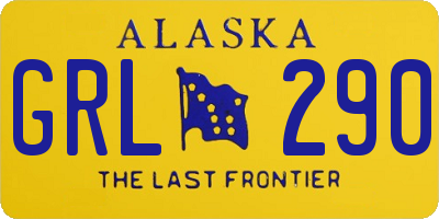 AK license plate GRL290