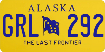 AK license plate GRL292