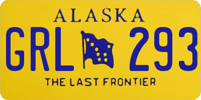 AK license plate GRL293