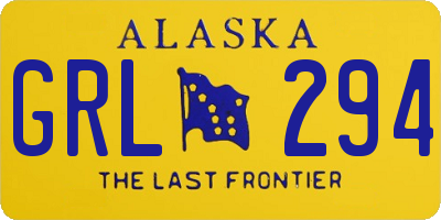 AK license plate GRL294