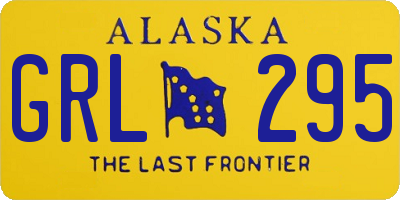 AK license plate GRL295