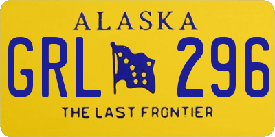 AK license plate GRL296