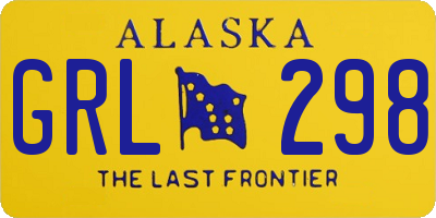 AK license plate GRL298