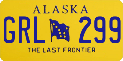 AK license plate GRL299