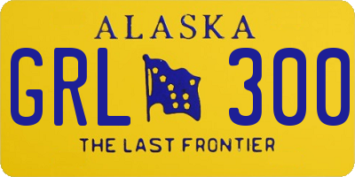 AK license plate GRL300