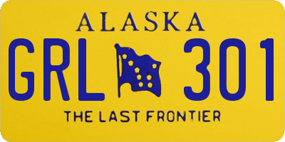 AK license plate GRL301