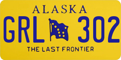 AK license plate GRL302